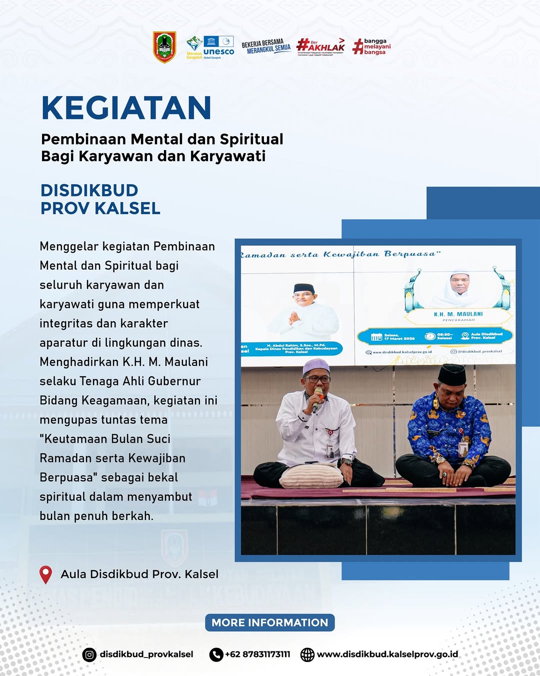 Pembinaan Mental dan Spiritual Bagi Karyawan dan Karyawati
