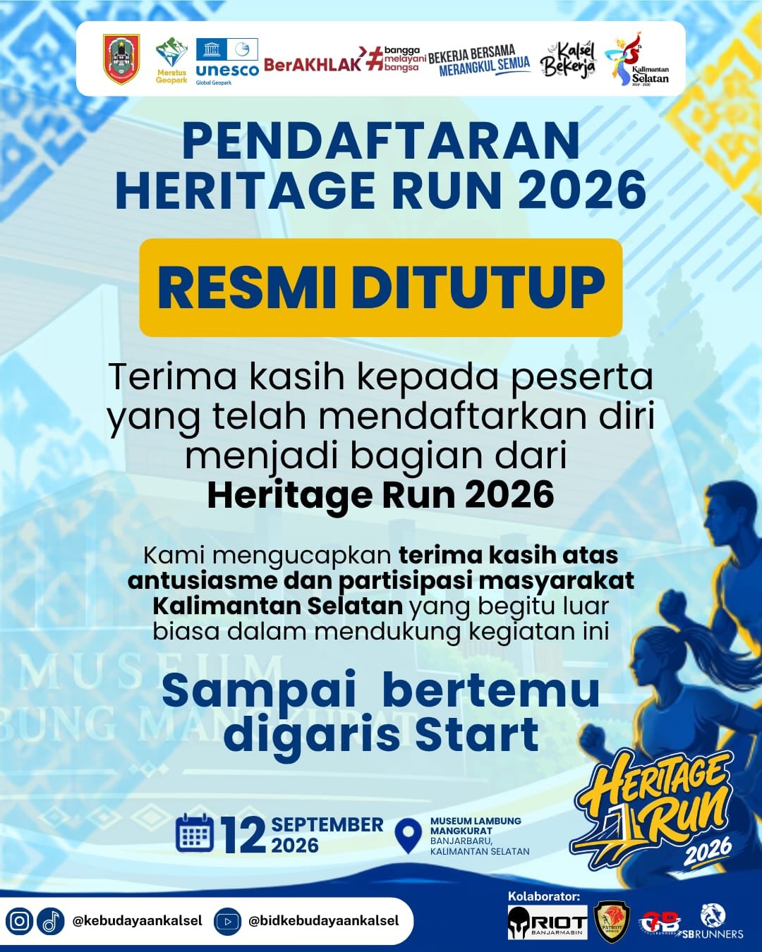 PENDAFTARAN HERITAGE RUN 2026 - RESMI DITUTUP