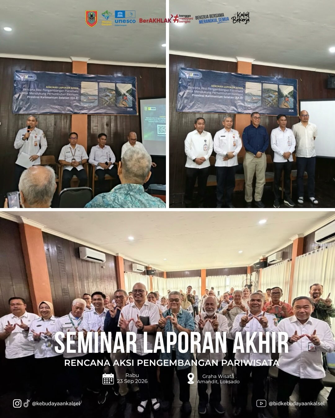 SEMINAR LAPORAN AKHIR RENCANA AKSI PENGEMBANGAN PARIWISATA