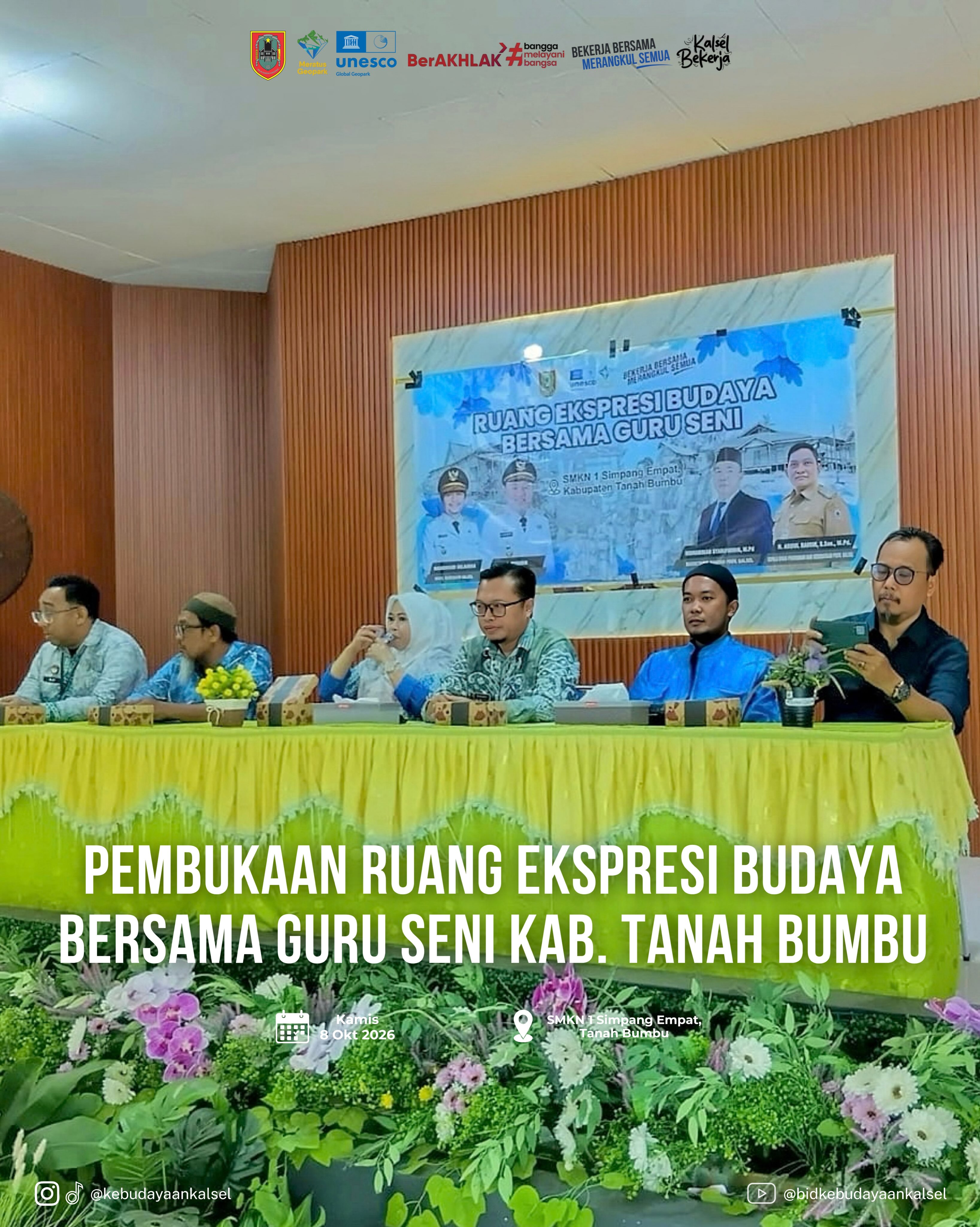 PEMBUKAAN RUANG EKSPRESI BUDAYA BERSAMA GURU SENI KAB. TANAH BUMBU